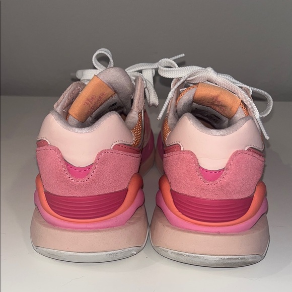 New Balance Women's 57/40 Pink and Orange Sneakers - Picture 3 of 7
